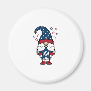 Patriotic Gnome USA Star Vector Shirt Design_1 Magnet