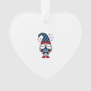 Patriotic Gnome USA Star Vector Shirt Design_1 Ornament