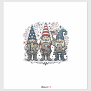 Patriotic Gnome USA Vintage Fourth of July Shirt_1