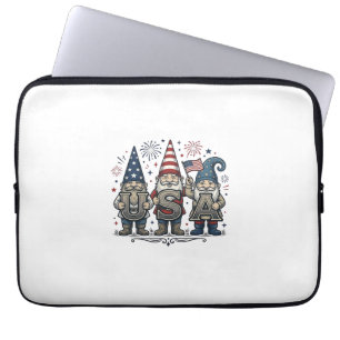 Patriotic Gnome USA Vintage Fourth of July Shirt_1 Laptop Sleeve