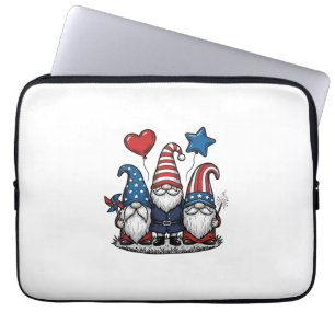 Patriotic Gnome Vintage Engraving Vector Design_1 Laptop Sleeve