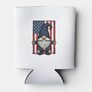 Patriotic Gnome Vintage Flag Shirt Design_1 Can Cooler