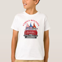 Patriotic Gnome Vintage Red Truck Family Reunion