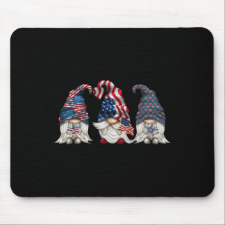 Patriotic Gnomes 4th Of July Funny Gnome Love Amer Mouse Mat
