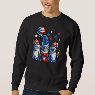 Patriotic Gnomes 4th Of July Women Girl American Sweatshirt