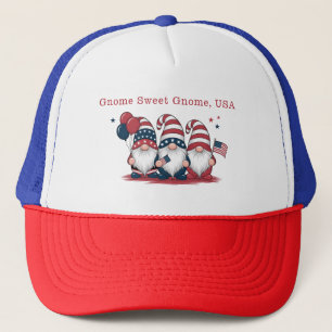 Patriotic Gnomes Fourth of July Trucker Hat
