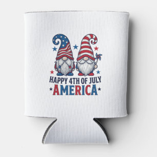 Patriotic Gnomes Happy 4th of July America Shirt_1 Can Cooler