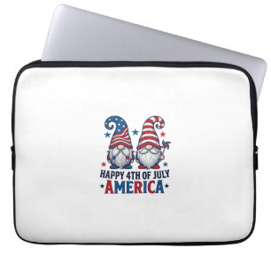 Patriotic Gnomes Happy 4th of July America Shirt_1 Laptop Sleeve