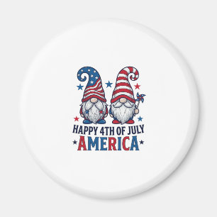 Patriotic Gnomes Happy 4th of July America Shirt_1 Magnet