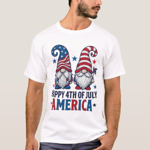 Patriotic Gnomes Happy 4th of July America Shirt_1 T-Shirt