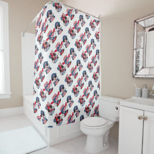 Patriotic Gnomes Shower Curtain