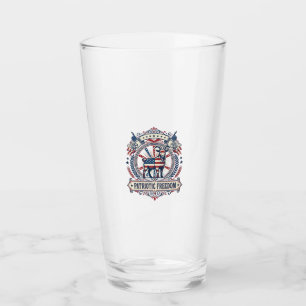Patriotic Goat Farm Vector Graphic Tee_1 Glass