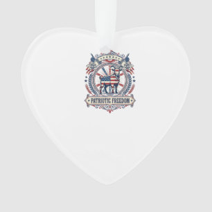 Patriotic Goat Farm Vector Graphic Tee_1 Ornament
