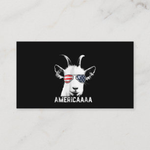 Patriotic Goat Funny Goat America Business Card