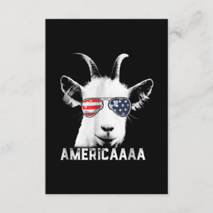 Patriotic Goat Funny Goat America Enclosure Card