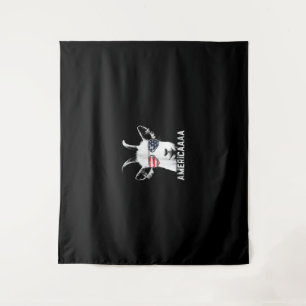 Patriotic Goat Funny Goat America Tapestry