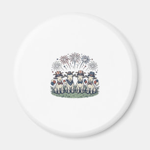 Patriotic Goats Fireworks Vintage Shirt Design_1 Magnet