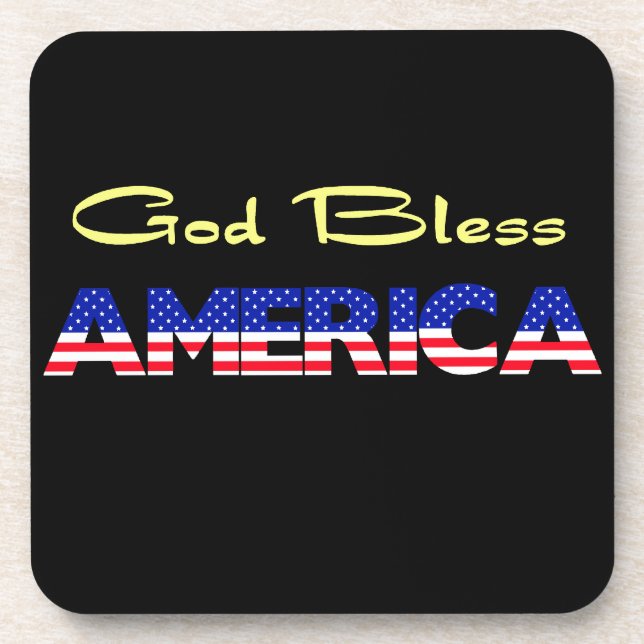 Patriotic God Bless America Coaster (Front)