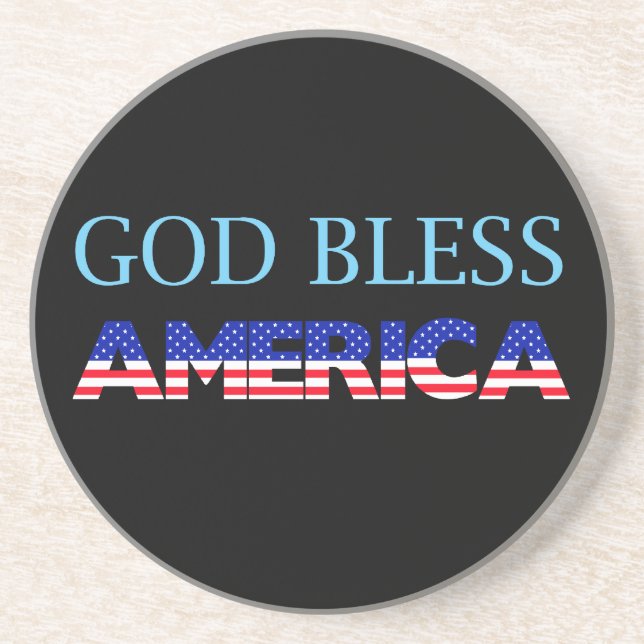 Patriotic God Bless America Coaster (Front)