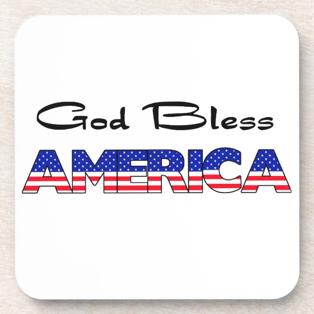 Patriotic God Bless America Coaster (Front)