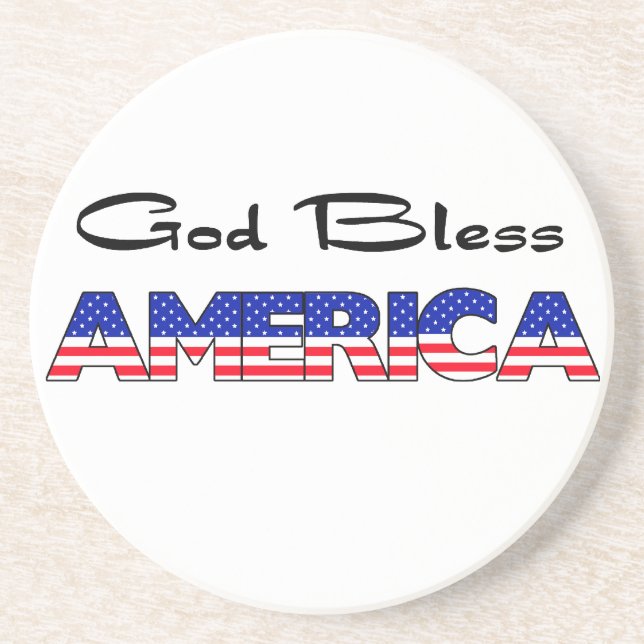 Patriotic God Bless America Coaster (Front)