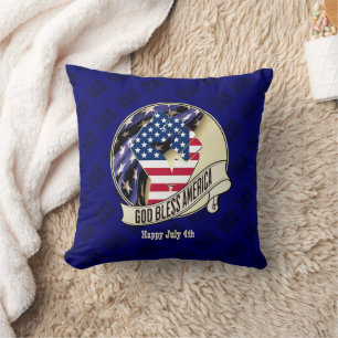 Patriotic GOD BLESS AMERICA Cushion