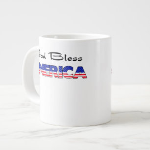 Patriotic God Bless America Large Coffee Mug