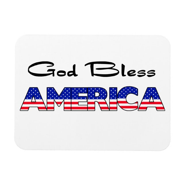 Patriotic God Bless America Magnet (Horizontal)