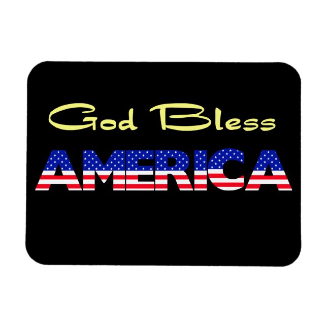 Patriotic God Bless America Magnet (Horizontal)