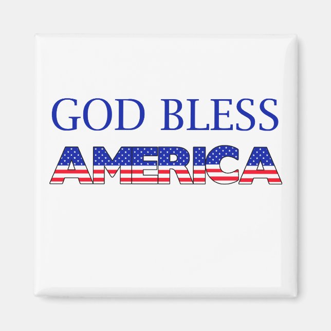 Patriotic God Bless America Magnet (Front)