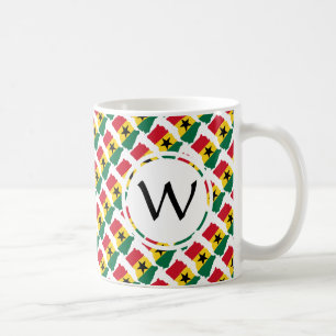 Patriotic GOD BLESS GHANA Monogram Coffee Mug