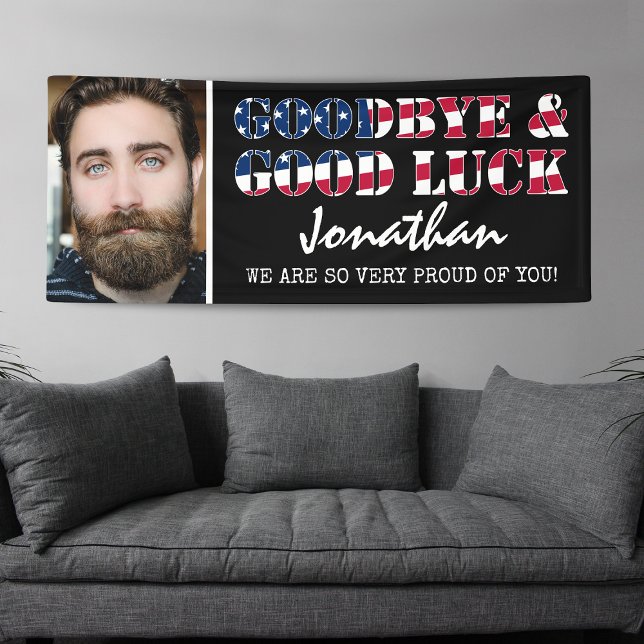 Patriotic Going Away Farewell Photo Banner (Creator Uploaded)