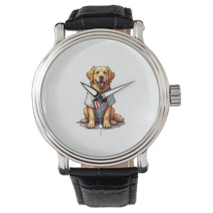 Patriotic Golden Dog Vintage Engraving Shirt 2 Watch