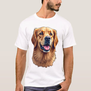 Patriotic Golden Retriever Face Vintage Shirt 4