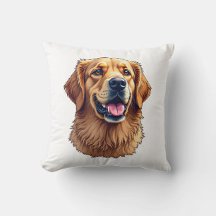 Patriotic Golden Retriever Face Vintage Shirt 4 Cushion
