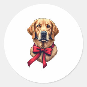 Patriotic Golden Retriever Gift Vintage Shirt 2 Classic Round Sticker