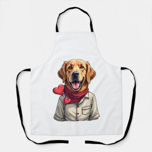 Patriotic Golden Retriever Lover Vintage Shirt 2 Apron