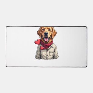 Patriotic Golden Retriever Lover Vintage Shirt 2 Desk Mat