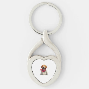 Patriotic Golden Retriever Lover Vintage Shirt 2 Key Ring