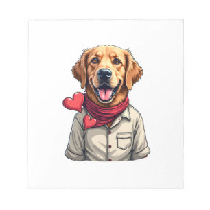 Patriotic Golden Retriever Lover Vintage Shirt 2 Notepad
