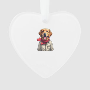 Patriotic Golden Retriever Lover Vintage Shirt 2 Ornament