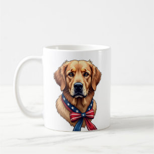 Patriotic Golden Retriever Memorial Day Tee 3 Coffee Mug