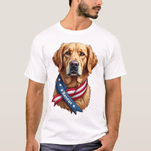 Patriotic Golden Retriever Rescue Vintage Tee