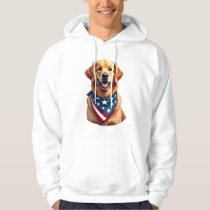 Patriotic Golden Retriever Vintage Engraving Shirt
