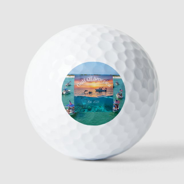 Patriotic Golf ball set- Gulf Of America (Front)