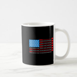 Patriotic Golf Shirt - USA Flag Golf Clubs Golf Coffee Mug