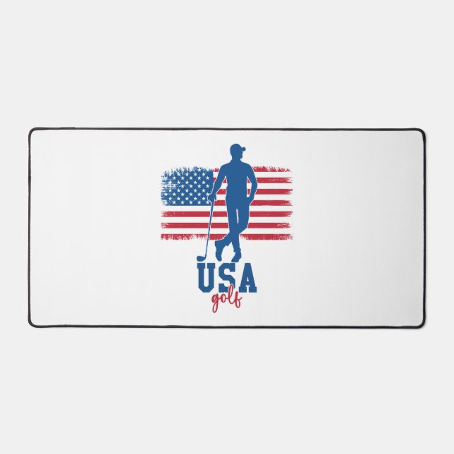 Patriotic Golf USA Desk Mat (Front)