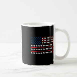 Patriotic Golf Usa Flag Golf Clubs 4th Of July Gol Coffee Mug