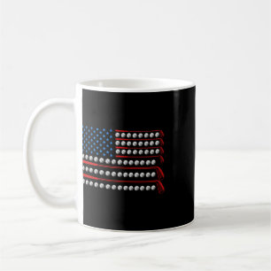 Patriotic Golf Usa Flag Golf Clubs 4th Of July Gol Coffee Mug