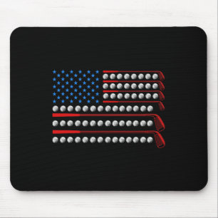 Patriotic Golf Usa Flag Golf Clubs 4th Of July Gol Mouse Mat